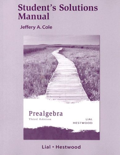 Stock image for Student Solutions Manual for Prealgebra for sale by HPB-Red