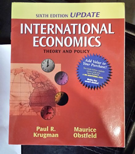 Stock image for International Economics : Theory and Policy for sale by Better World Books