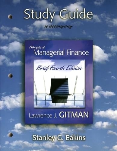 9780321286581: Study Guide for Principles of Managerial Finance Brief plus MyFinanceLab Student Access Kit