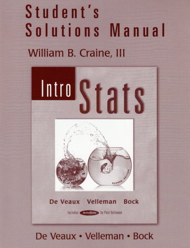 9780321287199: Student Solutions Manual for Intro Stats, 2nd Edition