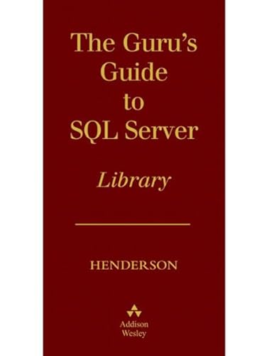 Beispielbild fr The Guru's Guide To SQL Server Library zum Verkauf von Ammareal