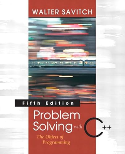 Stock image for PROBLEM SOLVING WITH C++:THE OBJECT OF PROGRAMMING for sale by Iridium_Books