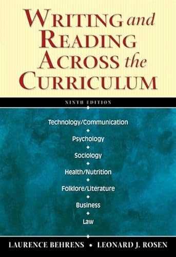 9780321291004: Writing and Reading Across the Curriculum (Book Alone)