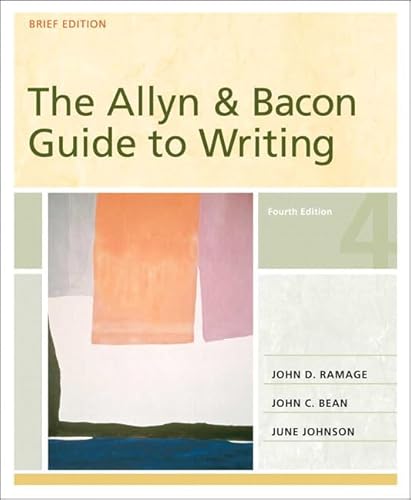 Beispielbild fr The Allyn and Bacon Guide to Writing zum Verkauf von Better World Books