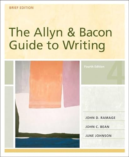 Imagen de archivo de The Allyn and Bacon Guide to Writing a la venta por Better World Books