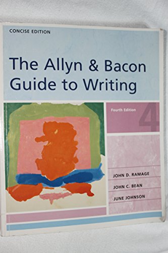 Beispielbild fr The Allyn & Bacon Guide to Writing: Concise Edition (4th Edition) zum Verkauf von SecondSale