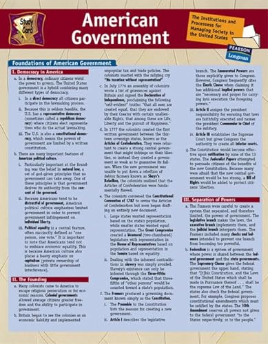 Study Card for American Government (9780321291851) by Pearson Prentice Hall; Pearson-Longman