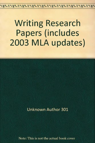 9780321292520: Writing Research Papers (includes 2003 MLA updates)