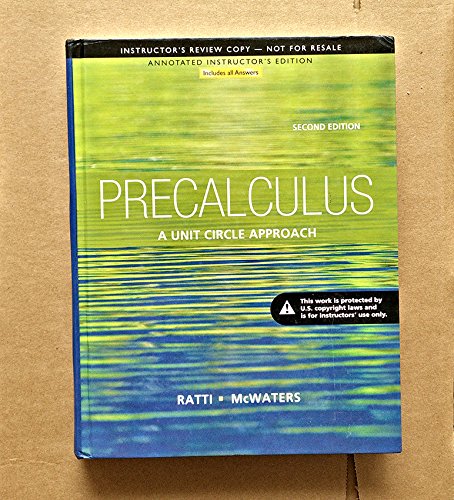 Stock image for Precalculus (Annotated Instructor's Edition) for sale by BookHolders