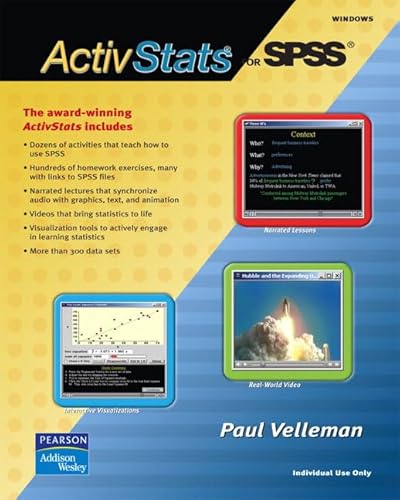 ActivStats for SPSS 05-06 (9780321303721) by Velleman, Paul F.; Data Description Inc.