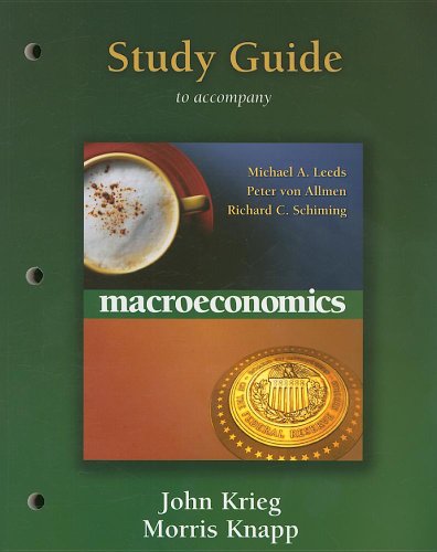 Imagen de archivo de Study Guide to accompany macroeconomiLeeds, Michael A.; Von Allmen, P a la venta por Iridium_Books