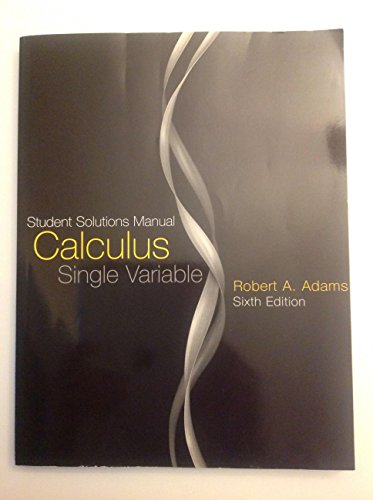 9780321307156: Adams:Single Variable Calc SSM _p6