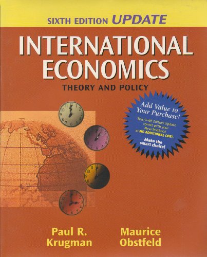 Internatinoal Economics + Update Pkg Pie (9780321311962) by Krugman, Paul R.