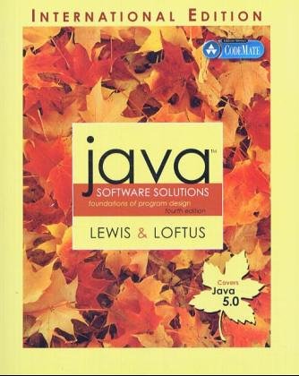 Stock image for Java Software Solutions (Java 5.0 version): Foundations of Program Design: International Edition: Java 5 Version for sale by Reuseabook