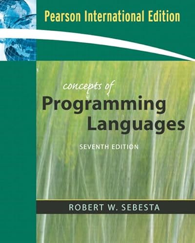 Imagen de archivo de Concepts of Programming Languages: International Edition a la venta por MusicMagpie