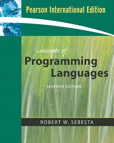 9780321312518: Concepts of Programming Languages: International Edition