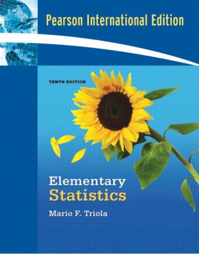 Elementary Statistics: International Edition (9780321315236) by Triola, Mario F.