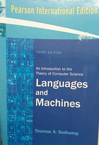 9780321315342: Languages and Machines: An Introduction to the Theory of Computer Science: International Edition