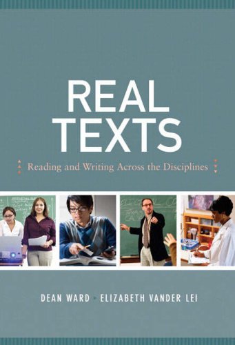 Beispielbild fr Real Texts : Reading and Writing Across the Disciplines zum Verkauf von Better World Books