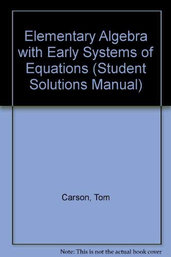 Student's Solutions Manual (9780321320346) by Carson, Tom; Gillespie, Ellyn