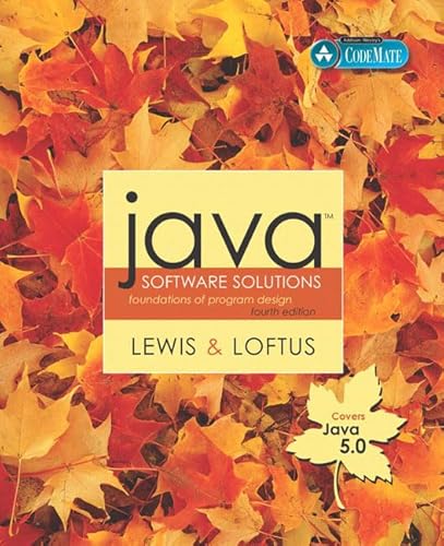 Beispielbild fr Java Software Solutions (Java 5 Version) : Foundations of Program Design zum Verkauf von Better World Books