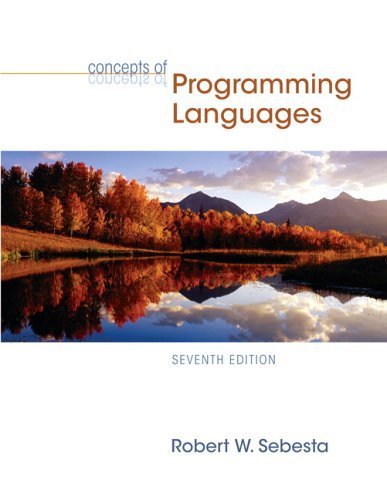 Stock image for Concepts of Programming Languages (7th Edition) for sale by Wonder Book