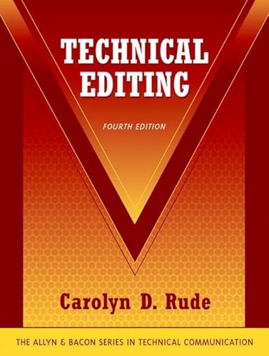 Beispielbild fr Technical Editing (4th Edition) zum Verkauf von SecondSale