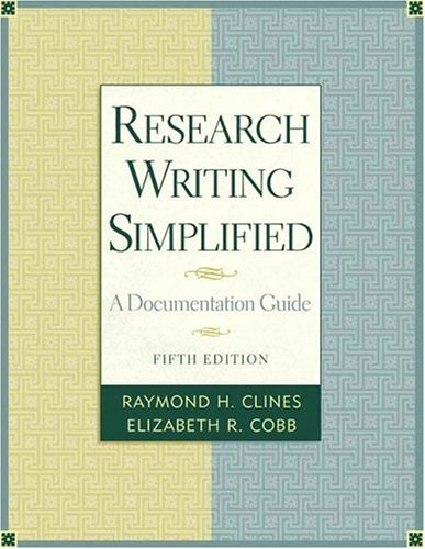 Imagen de archivo de Research Writing Simplified : A Documentation Guide a la venta por Better World Books