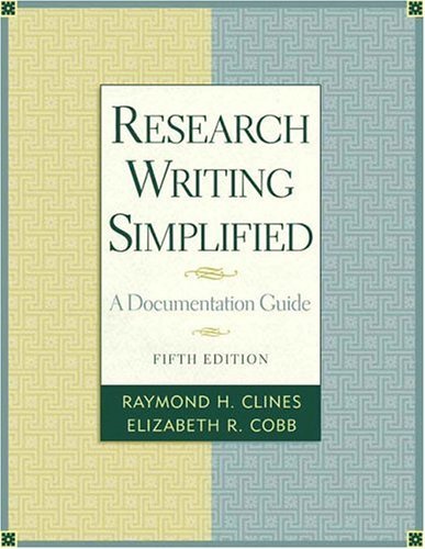Stock image for Research Writing Simplified : A Documentation Guide for sale by Better World Books