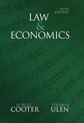 9780321336347: Law and Economics: United States Edition (Addison-wesley Series in Economics)