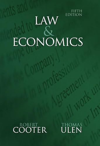 9780321336347: Law and Economics: United States Edition (Addison-wesley Series in Economics)