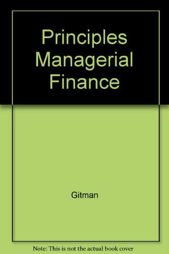 Principles Managerial Finance (9780321336729) by [???]