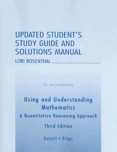 Immagine dell'editore per Updated Student's Study Guide and Solutions Manual to accompany Using and Understanding Mathematics A Quantitative Reasoning Approach venduto da SecondSale