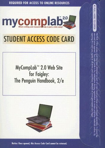 The Penguin Handbook Mycomplab Student Access Code Card (9780321344045) by [???]