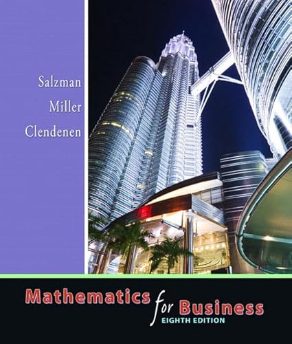 Stock image for Mathematics For Business ; 9780321357434 ; 0321357434 for sale by APlus Textbooks