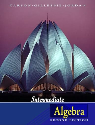 Beispielbild fr Intermediate Algebra (2nd Edition) zum Verkauf von Wonder Book