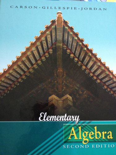 Imagen de archivo de Elementary Algebra a la venta por Better World Books