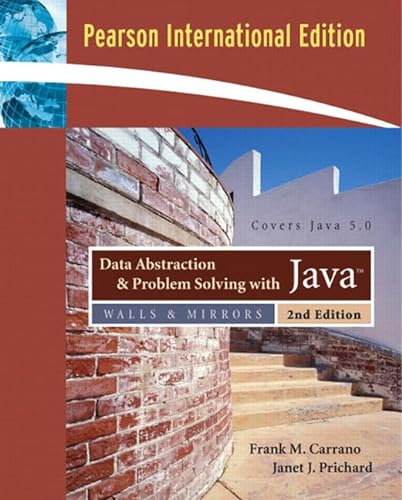 Stock image for Data Abstraction and Problem Solving Carrano, Frank M.; Prichard, Jan for sale by Iridium_Books