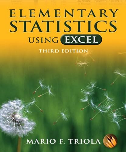 Imagen de archivo de Elementary Statistics Using Excel a la venta por Better World Books