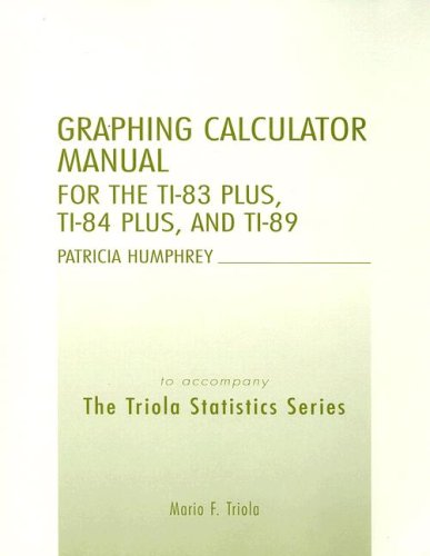 Stock image for Graphing Calculator Manual for the Ti-83 Plus, Ti-84 Plus, and Ti-89: To Accompany the Triola Statistics Series for sale by ThriftBooks-Dallas