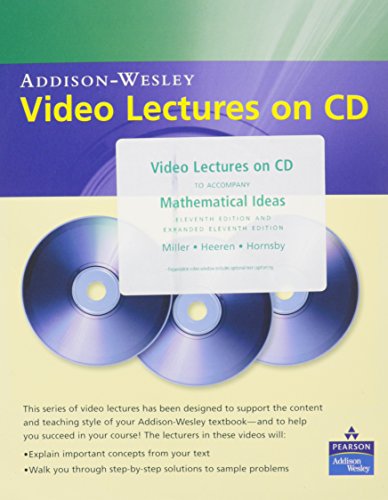 9780321369543: Video Lectures on CD with Optional Captioning for Mathematical Ideas