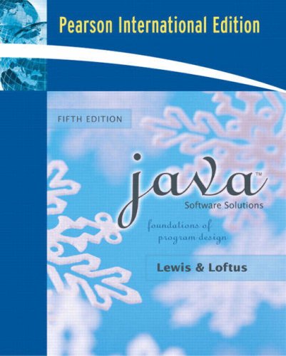 Stock image for Java Software Solutions: Foundations of Program Design: International Edition for sale by AwesomeBooks