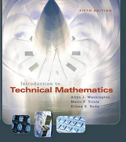 Stock image for Introduction to Technical Mathematics for sale by Zoom Books Company
