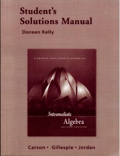 Imagen de archivo de Student Solutions Manual for Intermediate Algebra a la venta por HPB-Red