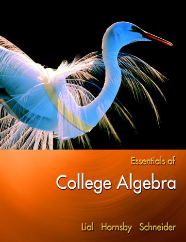 Imagen de archivo de Essentials of College Algebra a la venta por Better World Books