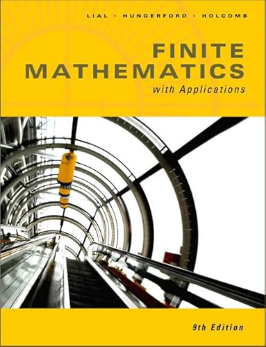 9780321386724: Finite Math with Applications