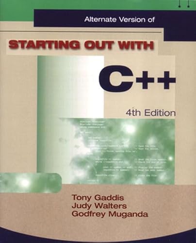 Imagen de archivo de Starting Out with C++ Alternate Package (4th Edition) (Gaddis Series) a la venta por Ebooksweb