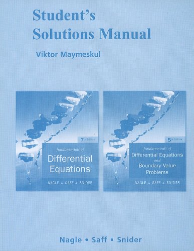 Beispielbild fr Fundamentals of Differential Equations and Fundamentals of Differential Equations With Boundary Value Problems zum Verkauf von Once Upon A Time Books