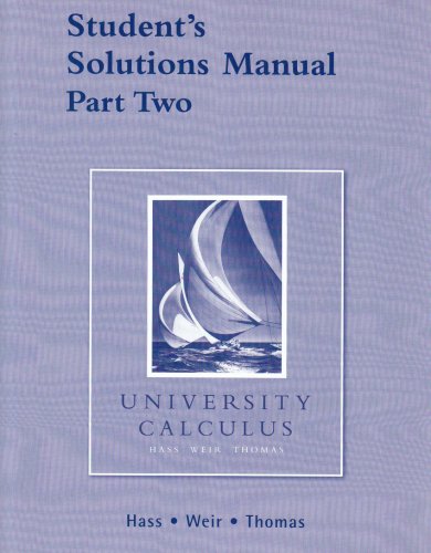 Stock image for Student Solutions Manual Part 2 for University Calculus (Pt. 2) for sale by SecondSale