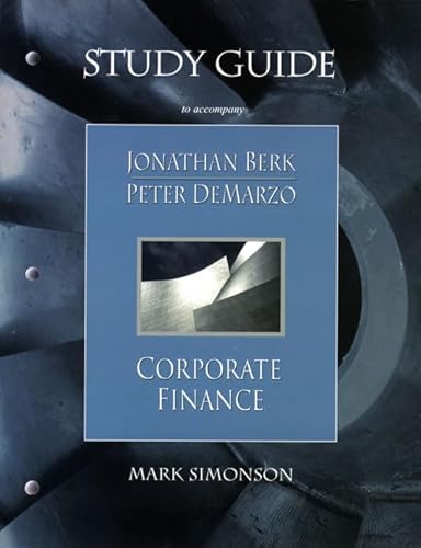 Imagen de archivo de Study Guide to accompany Corporate Finance a la venta por HPB-Red